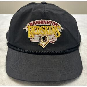 Washington Redskins Vintage Hat Cap Black SnapBack 80s Football NFL Rare